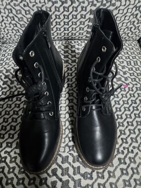 Forever 21 Black Combat Boots
